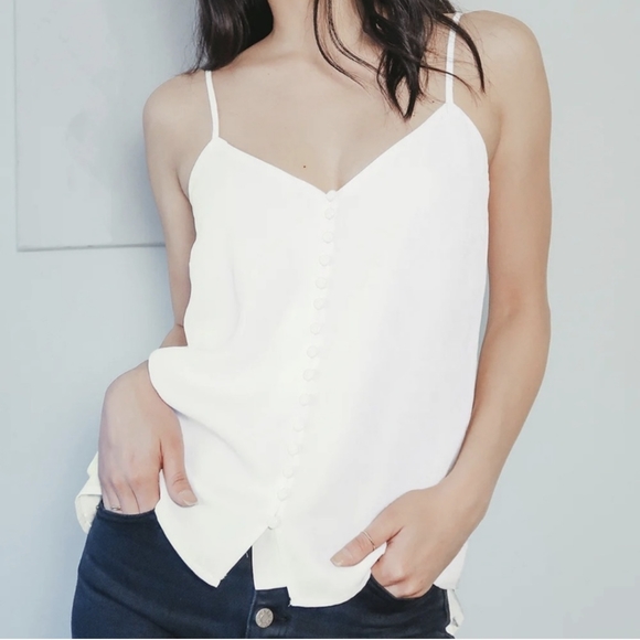 Lulus Tops - NWT Lulu's White Button Down Cami Women's Size Medium